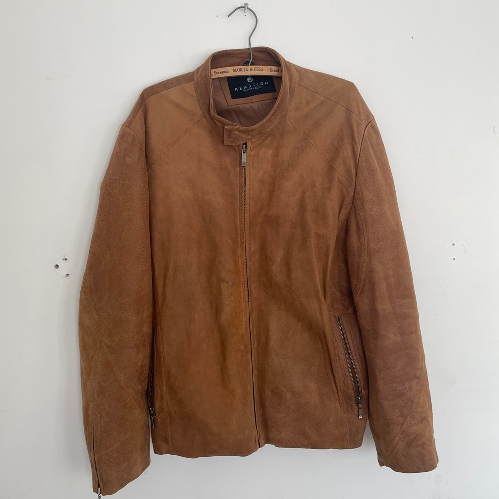 Kenneth Cole Reaction Brown Lamb Leather jacket